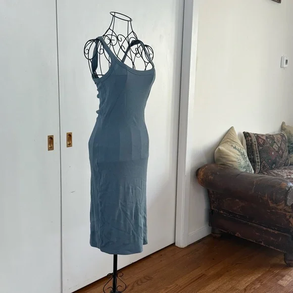 Bobi Los Angeles NWT Tank Midi Dress in Bluestone - Picture 3 of 8